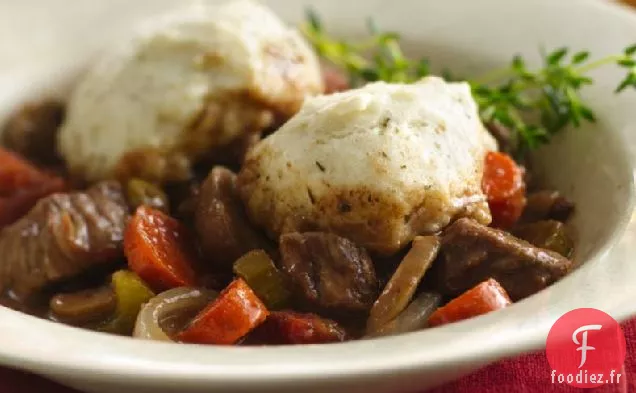 Ragoût de Bourgogne à la Mijoteuse aux Boulettes d'Herbes