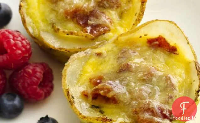 Mini Quiches Petit Déjeuner avec Croûte de Pommes de Terre