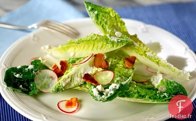 Salade Romaine Au Fromage Bleu, Bacon Et Radis