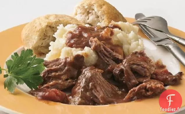 Côtes Levées à la Mijoteuse au Vin Rouge