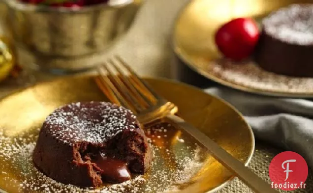 Mini Gâteaux de Lave aux Cerises au Chocolat