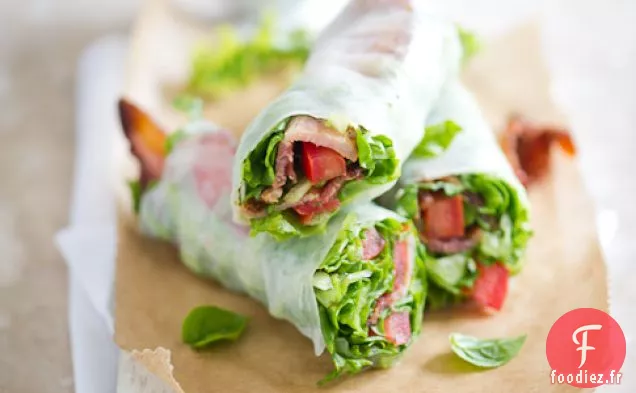 Rouleau de printemps à la Tomate et à la Laitue au Bacon (blt)