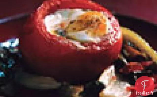 Tomates Farcies À La Romaine Et Aux Œufs Avec Pancetta