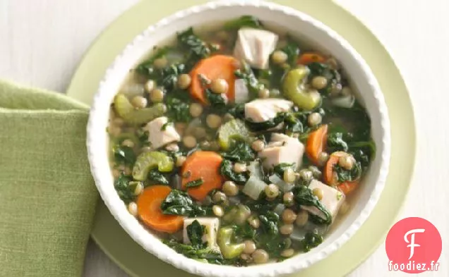 Soupe de Légumes Fumée à la Dinde et aux Lentilles