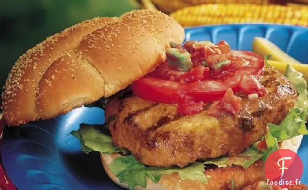 Burgers de Dinde Farcis au Fromage