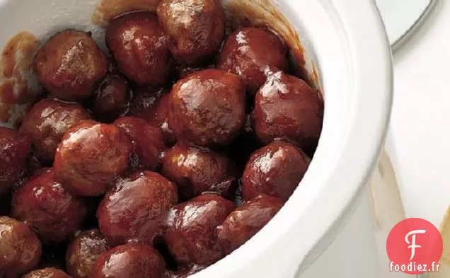 Boulettes de Viande Barbecue Aux Canneberges à la Mijoteuse