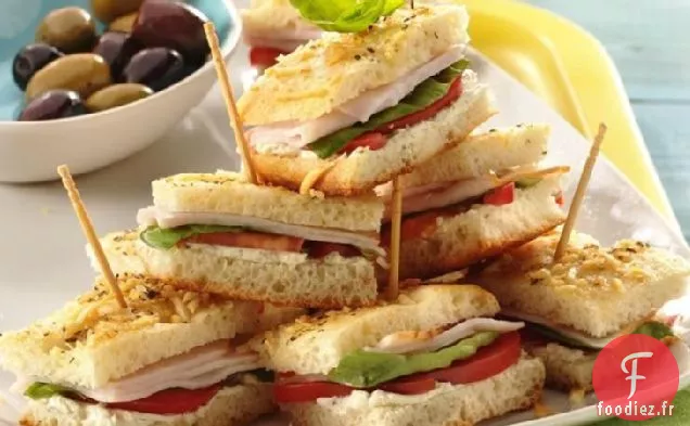 Mini Sandwichs Focaccia à la Dinde
