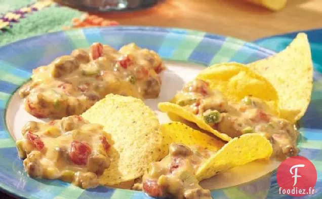 Nachos au Cheeseburger Épicé à la Mijoteuse