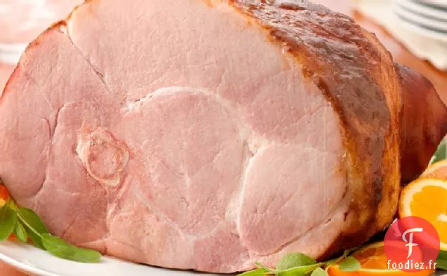 Jambon Cuit au Four avec Glaçage à la Cassonade Balsamique