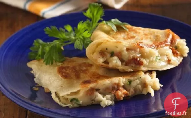 Quesadillas de Pommes de Terre et Saucisses