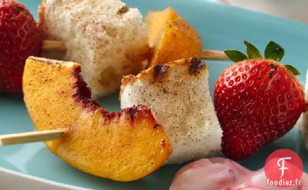 Brochettes de Gâteau aux Anges Grillées