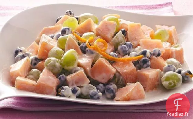 Fruits Frais à la Crème Sure à l'Orange