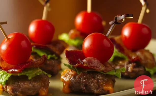 Bouchées de Burger au Bacon au Fromage