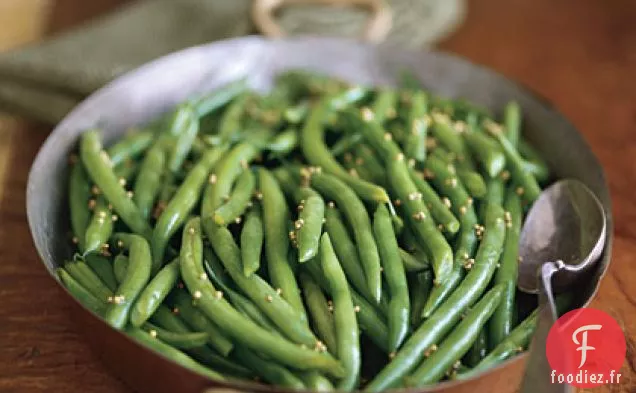 Haricots Verts avec Glaçage Miel-Moutarde
