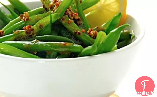 Recette de Vinaigrette à la Moutarde aux Haricots Verts et aux Grains Entiers/ miel