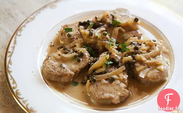 Médaillons De Porc Sauce Moutarde-câpres