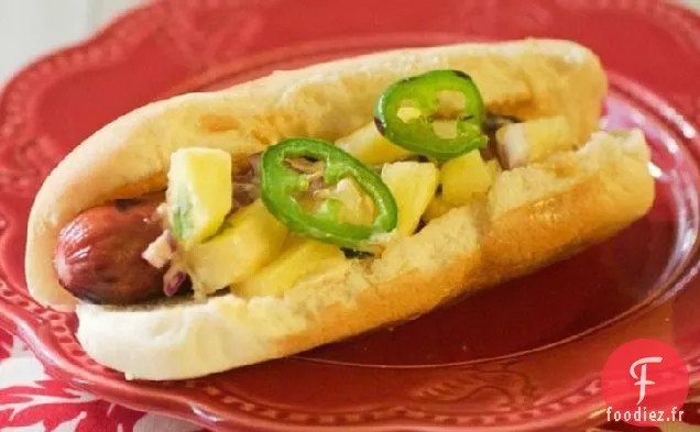 Hot-Dogs mexicains avec Salsa à l'Ananas