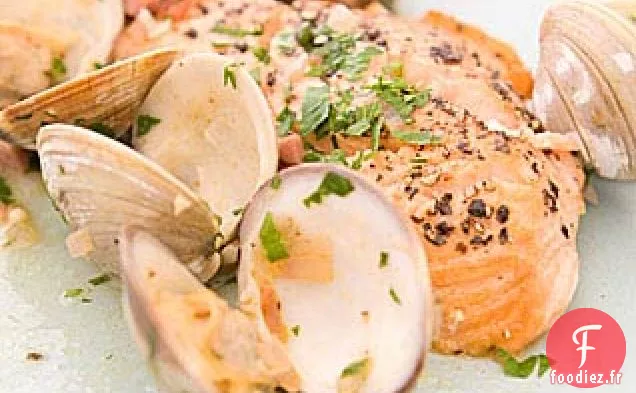 Saumon en croûte de poivre Noir