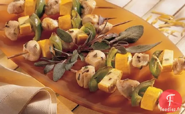 Brochettes de Poulet Glacées à l'Érable