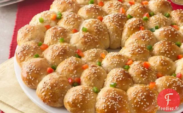 Couronne de Jambon et Fromage Festive