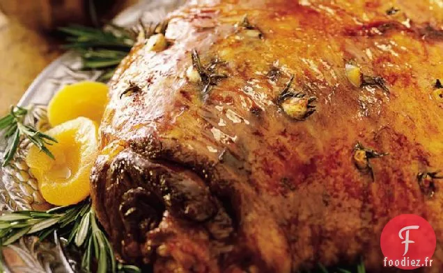 Gigot d'agneau Mariné aux Abricots et au Romarin