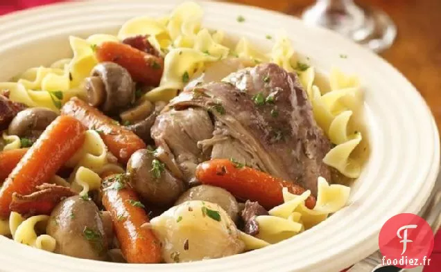 Poulet Mijoté au Vin Rouge