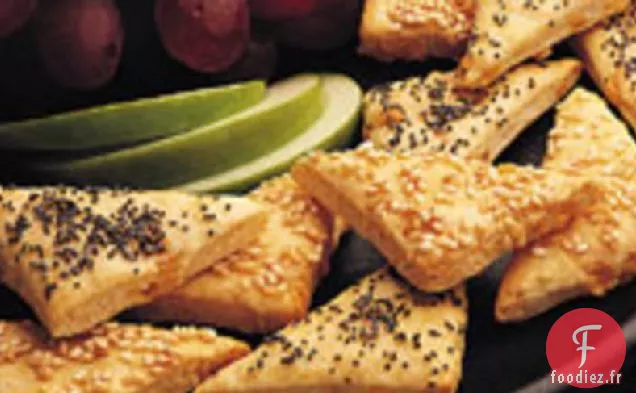 Triangles Bière-Fromage avec Sauce au Fromage Piquante