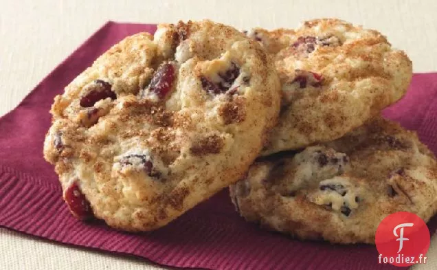 Snickerdoodles au Fromage à la Crème aux Canneberges