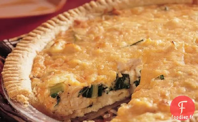 Quiche au Chou Vert et à la Dinde