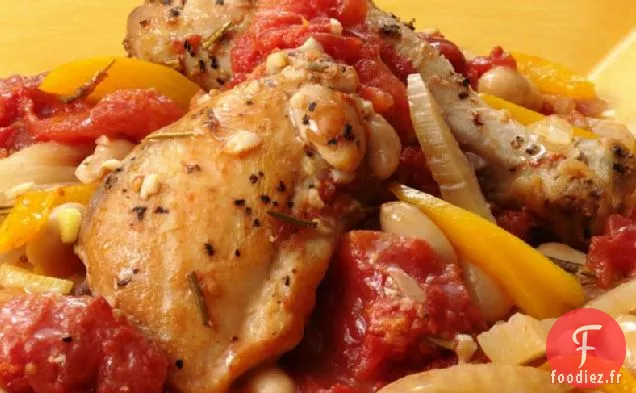 Poulet Braisé Sans Gluten au Fenouil et Haricots Blancs