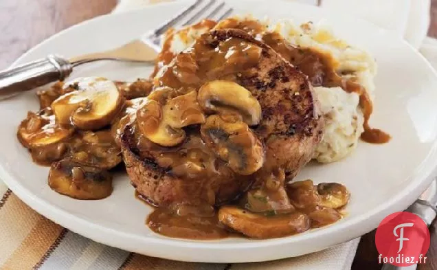 Steaks avec Sauce aux Champignons
