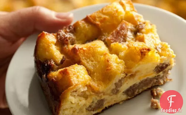 Casserole de Petit Déjeuner à la Saucisse au Fromage