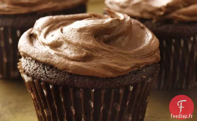 Cupcakes Au Chocolat à la Crème Sure