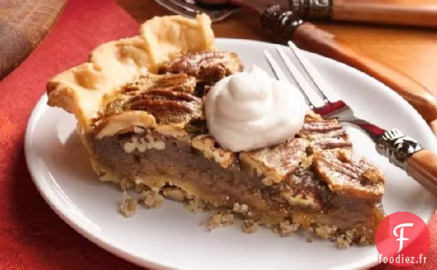 Tarte aux Pacanes au Bourbon avec Croûte de Pacanes