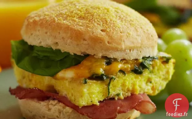 Légumes Verts, Œufs et Biscuits au Jambon