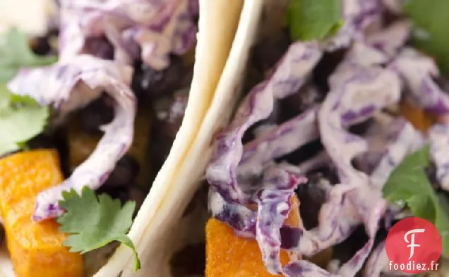 Tacos à la Patate Douce et aux Haricots Noirs