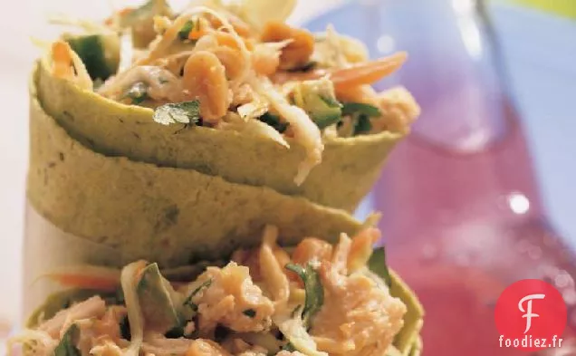 Cônes de Salade de Poulet Thaï