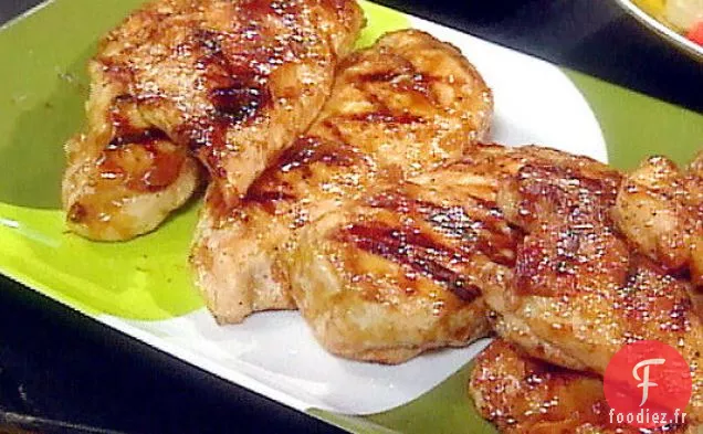 Poulet Au Barbecue Miel-moutarde Et Oignon Rouge