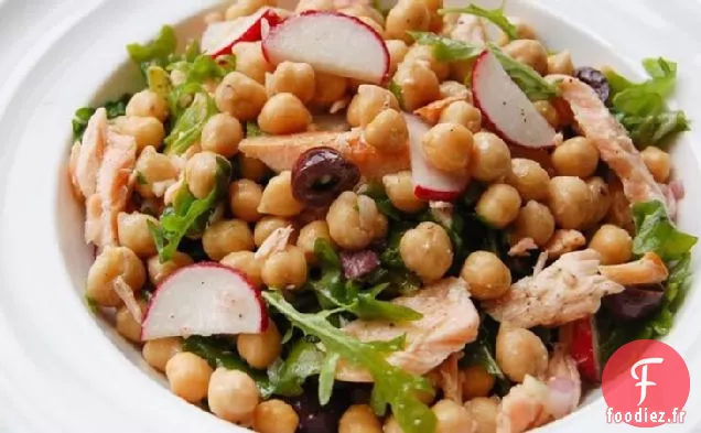 Salade de Pois Chiches, Saumon et Roquette