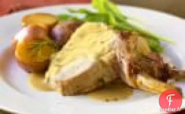 Longe De Porc Rôtie À La Marinade À La Moutarde