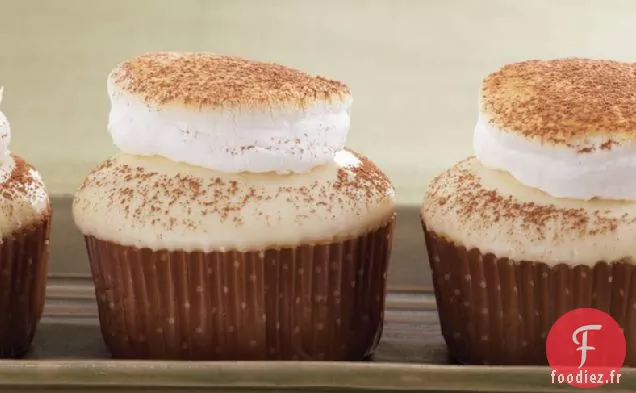 Cupcakes Au Chocolat Chaud Blanc