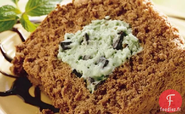 Gâteau d'Ange aux Pépites de Chocolat à la Menthe