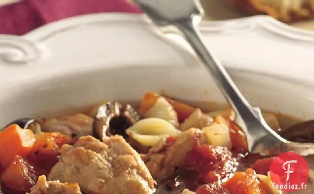 Soupe de Pâtes au Poulet Italien à la Mijoteuse