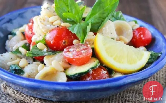 Pâtes de Courgettes au Citron et au Pignoli