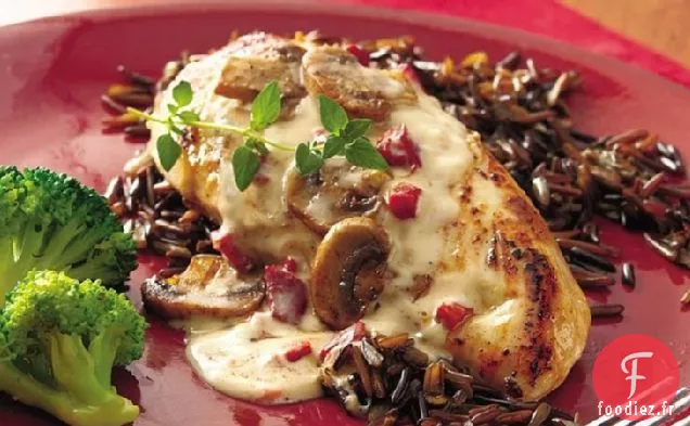 Poitrines de Poulet au Riz Sauvage Alfredo