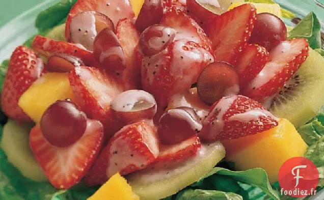 Salade de Fruits à la Vinaigrette aux Graines de Fraise et de Pavot