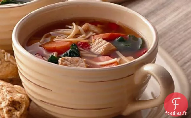 Soupe Asiatique de Porc et de Nouilles