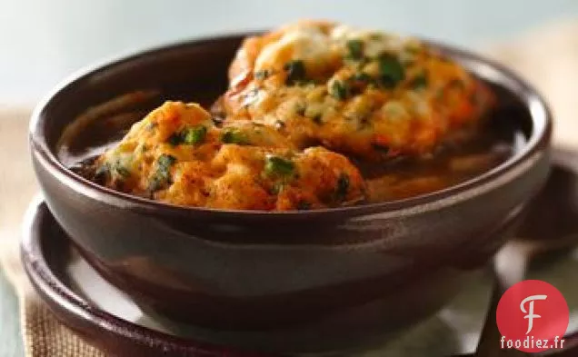 Poulet au Chili aux Boulettes de Semoule de Maïs