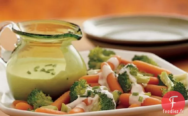 Brocoli et Carottes avec Sauce Crémeuse au Parmesan