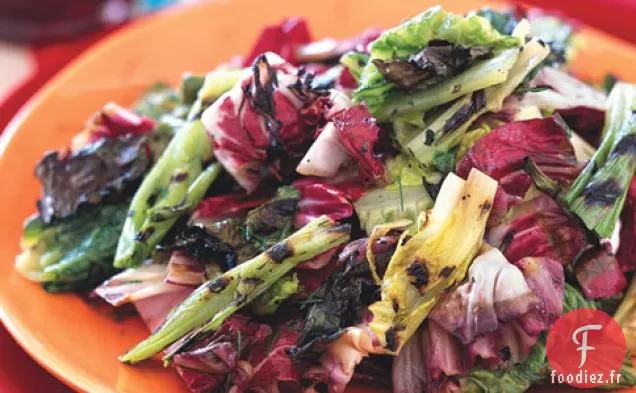Salade De Radicchio Grillé Avec Vinaigrette Sherry-moutarde